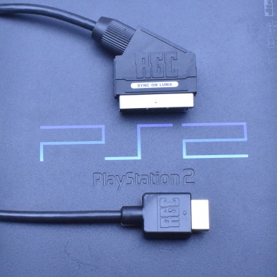 PlayStation 2 PS2 RGB SCART PACKAPUNCH cable sync on luma